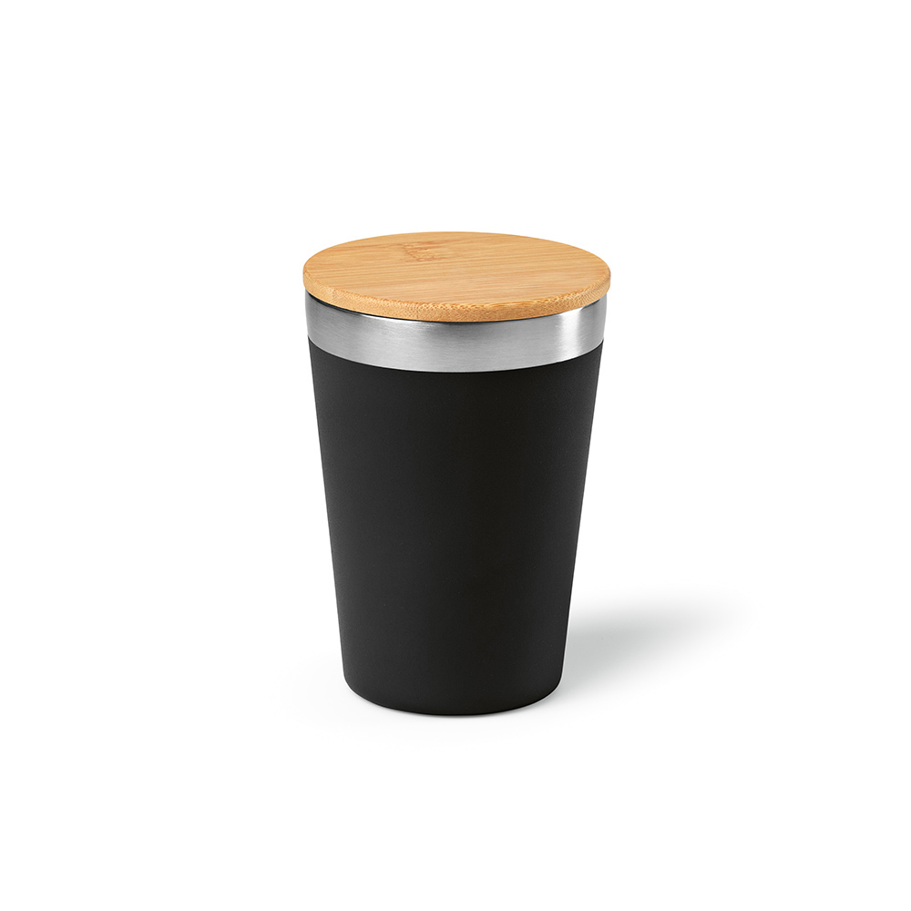 Gobelet Don rSS 400ml avec couvercle bambou. Double paroi