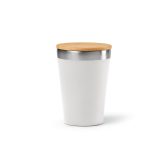 Vue 3 de Gobelet Don rSS 400ml avec couvercle bambou. Double paroi