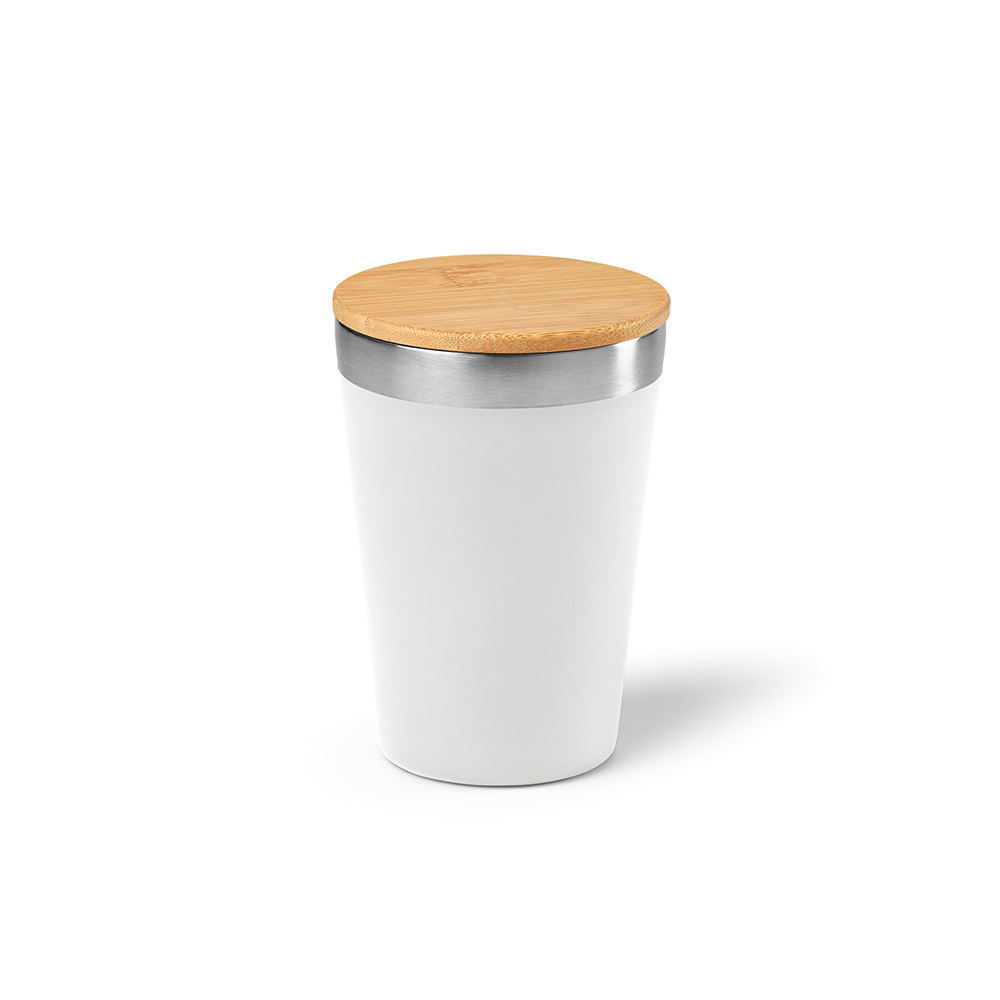 Gobelet Don rSS 400ml avec couvercle bambou. Double paroi