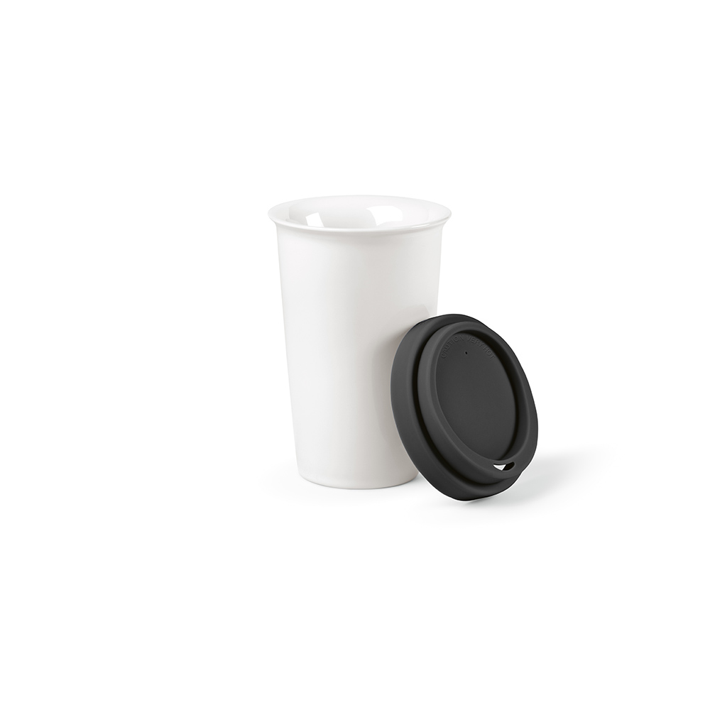 Gobelet de voyage Tagus céramique 330ml. Couvercle coloré