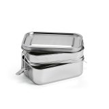Vue 4 de Boîte repas Picasso rInox 1240 ml, 2 niveaux,fermeture latérale