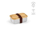 Vue 9 de Boîte repas Warhol rInox 740 ml, couvercle et couverts en bambou