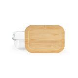 Vue 2 de Boîte repas Van Gogh 500,verre borosilicaté et bambou 520 ml