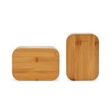Vue 7 de Boîte repas Vermeer rInox1480 ml, couvercle et couverts en bambou