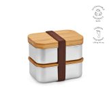 Vue 8 de Boîte repas Vermeer rInox1480 ml, couvercle et couverts en bambou
