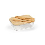 Vue 3 de Boîte repas Van Gogh 1000,verre borosilicaté et bambou 1090 ml