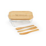 Vue 10 de Boîte repas Van Gogh 1000,verre borosilicaté et bambou 1090 ml