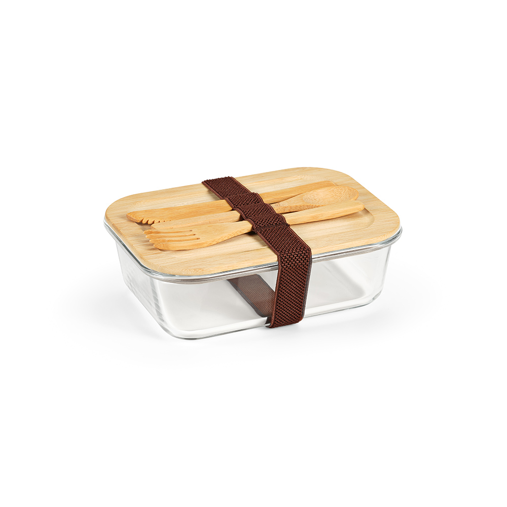 Boîte repas Van Gogh 1000,verre borosilicaté et bambou 1090 ml