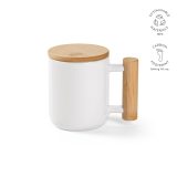 Vue 10 de Mug Douro céramique, bouchon /anse en bambou 380 ml. Sublimation