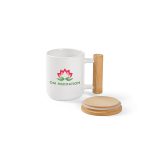 Vue 11 de Mug Douro céramique, bouchon /anse en bambou 380 ml. Sublimation