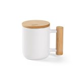 Vue 1 de Mug Douro céramique, bouchon /anse en bambou 380 ml. Sublimation