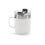 Vue 3 de Mug Shinano inox 440 ml. Double paroie et bouchon rotatif