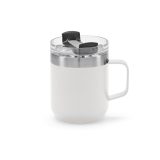 Vue 2 de Mug Shinano inox 440 ml. Double paroie et bouchon rotatif