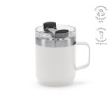 Vue 4 de Mug Shinano inox 440 ml. Double paroie et bouchon rotatif