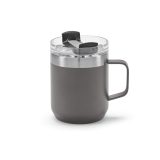Vue 2 de Mug Shinano inox 440 ml. Double paroie et bouchon rotatif