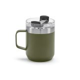 Vue 3 de Mug Shinano inox 440 ml. Double paroie et bouchon rotatif