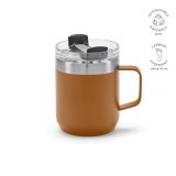 Vue 3 de Mug Shinano inox 440 ml. Double paroie et bouchon rotatif