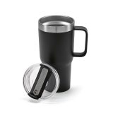 Vue 5 de Mug Neman inox 580 ml. Double paroi et bouchon rotatif