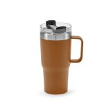 Vue 2 de Mug Neman inox 580 ml. Double paroi et bouchon rotatif