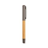 Vue 7 de Stylo Aeschylus en bambou et inox, encre bleue 2 km