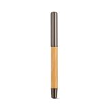 Vue 3 de Stylo Aeschylus en bambou et inox, encre bleue 2 km
