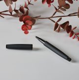 Vue 5 de Stylo Dreiser en inox recyclé, encre noire 1 km Dokumental®