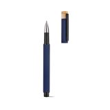 Vue 5 de Stylo Thoreau en aluminium. Bleu, 0,6 km, encre gel Dokumental®