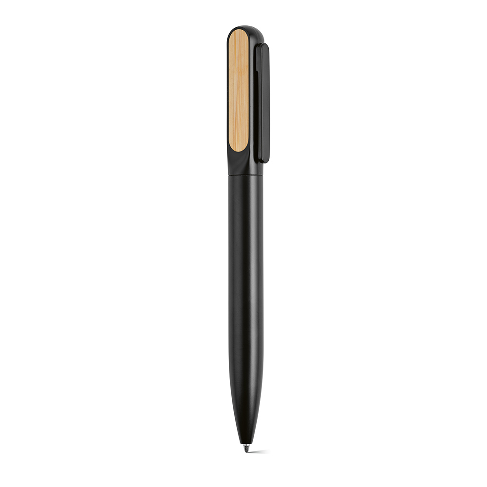 Stylo Plato en aluminium recyclé, encre bleue 1 km Dokumental®