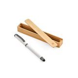 Vue 6 de Stylo Woolf en inox recyclé, touch & encre noire 1 km