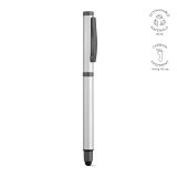 Vue 7 de Stylo Woolf en inox recyclé, touch & encre noire 1 km