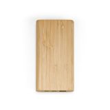 Vue 3 de Batterie externe Pythagoras bambou, 15W, 10000mAh