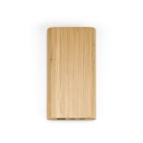 Vue 2 de Batterie externe Pythagoras bambou, 15W, 10000mAh