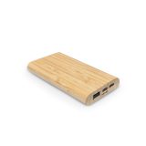 Vue 1 de Batterie externe Pythagoras bambou, 15W, 10000mAh