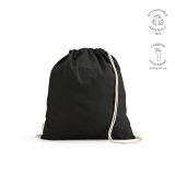Vue 4 de Sac à cordon Lhotse rCOTON 140 g/m². Cordon en coton recyclé