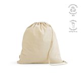 Vue 4 de Sac à cordon Lhotse rCOTON 140 g/m². Cordon en coton recyclé
