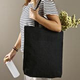 Vue 5 de Sac shopping Blanc rCOTON 220 g/m². Anses 65 cm, soufflet