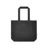 Vue 2 de Sac shopping Blanc rCOTON 220 g/m². Anses 65 cm, soufflet