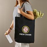 Vue 8 de Sac shopping Blanc rCOTON 220 g/m². Anses 65 cm, soufflet