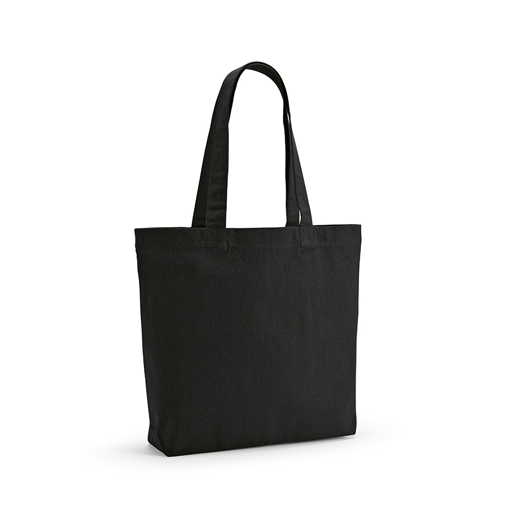 Sac shopping Blanc rCOTON 220 g/m². Anses 65 cm, soufflet
