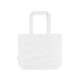 Vue 3 de Sac shopping Blanc rCOTON 220 g/m². Anses 65 cm, soufflet
