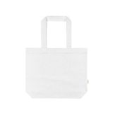 Vue 2 de Sac shopping Blanc rCOTON 220 g/m². Anses 65 cm, soufflet