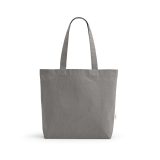 Vue 4 de Sac shopping Blanc rCOTON 220 g/m². Anses 65 cm, soufflet