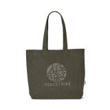 Vue 9 de Sac shopping Blanc rCOTON 220 g/m². Anses 65 cm, soufflet