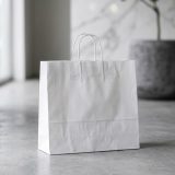 Vue 5 de Sac kraft blanc Etna XL 100g/m². Fabriqué au Portugal