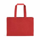 Vue 3 de Sac de courses Makalu en coton recyclé. 280 g/m². Anses de 65 cm