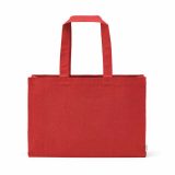 Vue 2 de Sac de courses Makalu en coton recyclé. 280 g/m². Anses de 65 cm