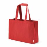 Vue 1 de Sac de courses Makalu en coton recyclé. 280 g/m². Anses de 65 cm