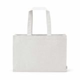 Vue 2 de Sac de courses Makalu en coton recyclé. 280 g/m². Anses de 65 cm
