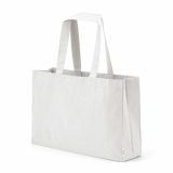 Vue 1 de Sac de courses Makalu en coton recyclé. 280 g/m². Anses de 65 cm