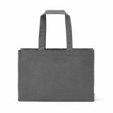 Vue 2 de Sac de courses Makalu en coton recyclé. 280 g/m². Anses de 65 cm